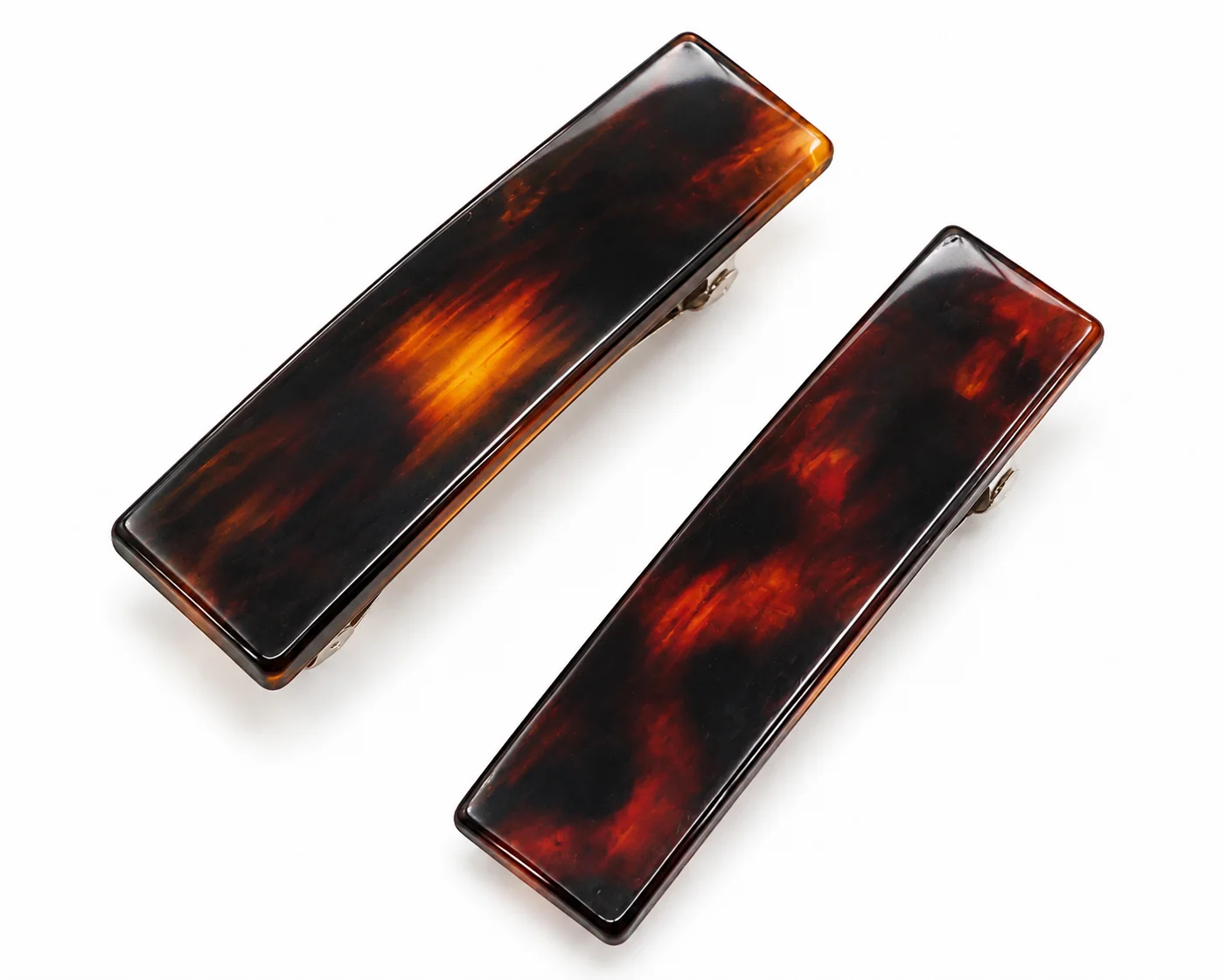 Elegant Tortoiseshell Rectangle Hair Clip