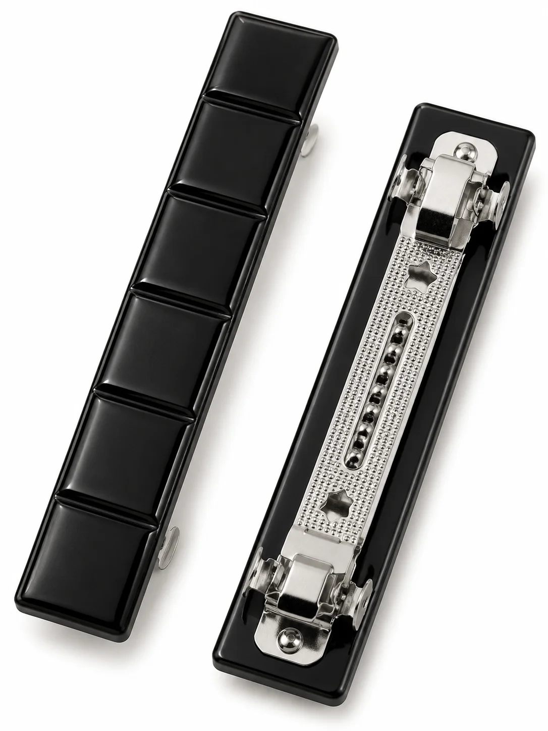 Glossy Rectangle Hair Clip Set
