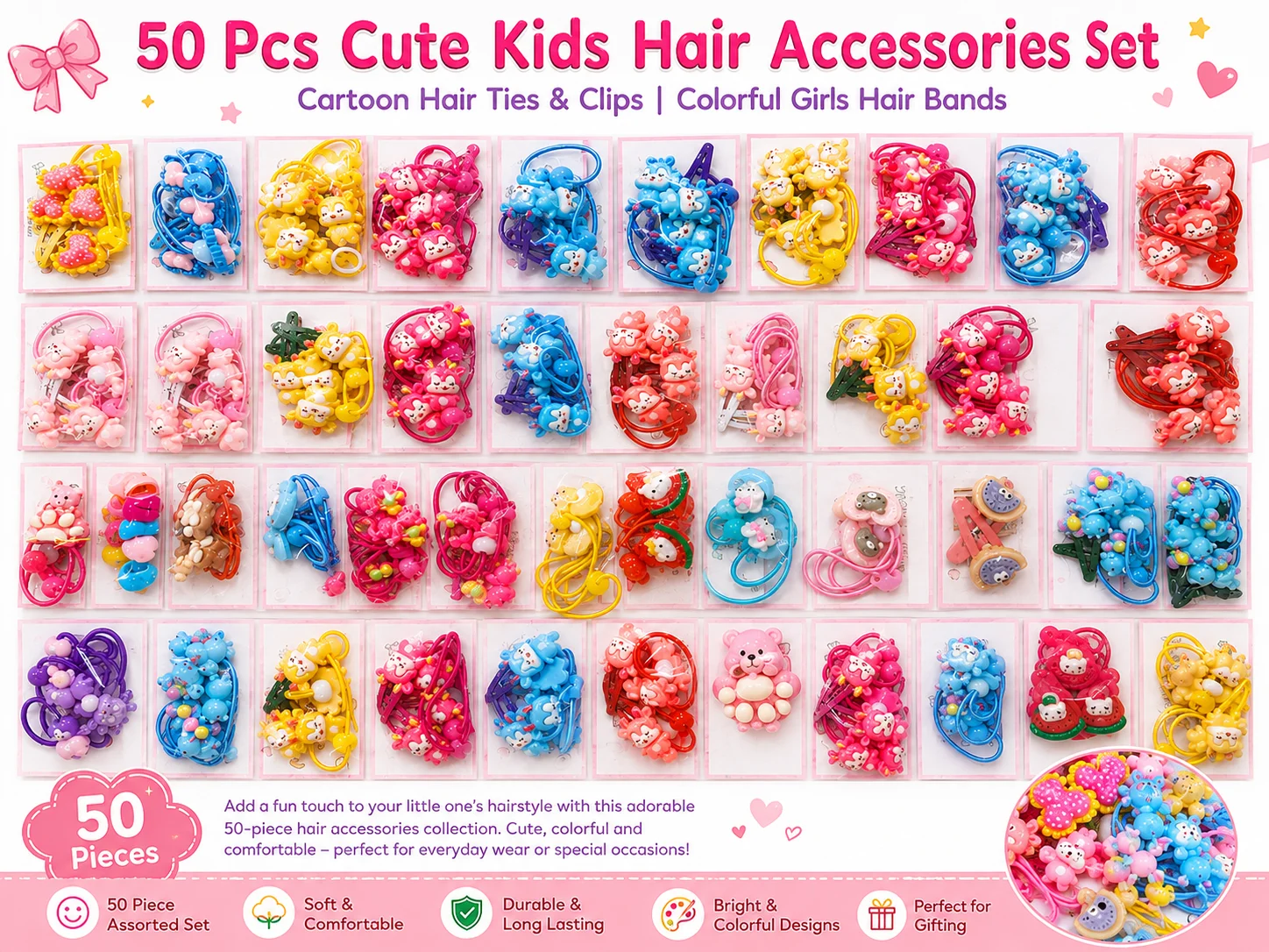 Cartoon Hair Ties & Clips