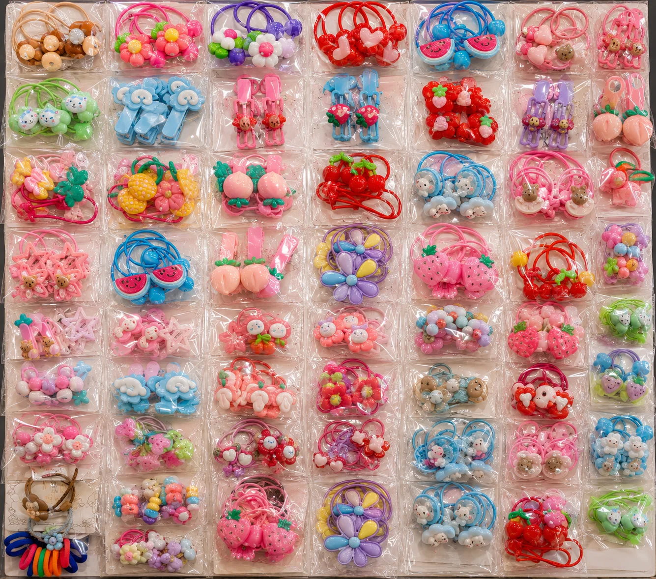 Colorful Hair Clips, Hair Ties & Rubber Bands for Girls