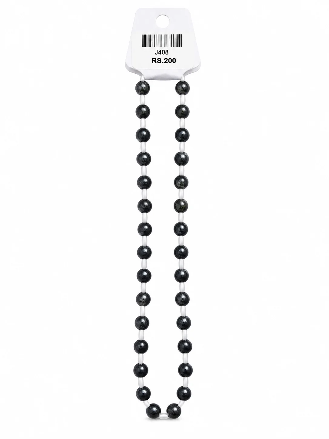 Classic Black Pearl Beaded Necklace for Girls