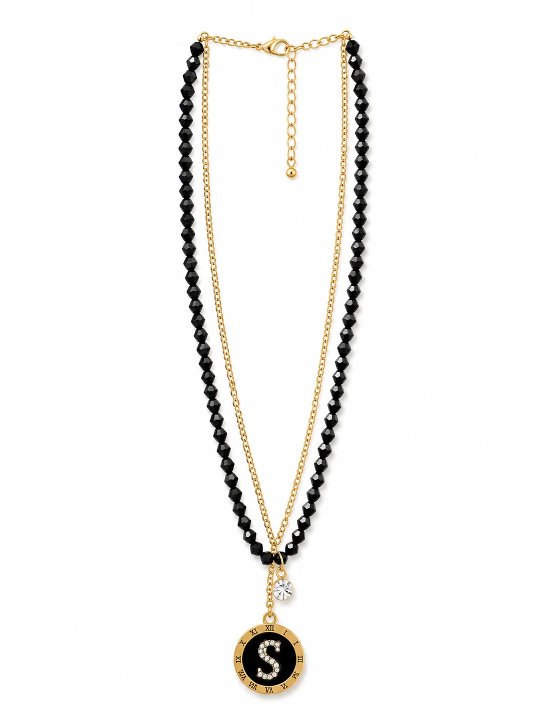 Luxury Black Crystal Double Layer Necklace
