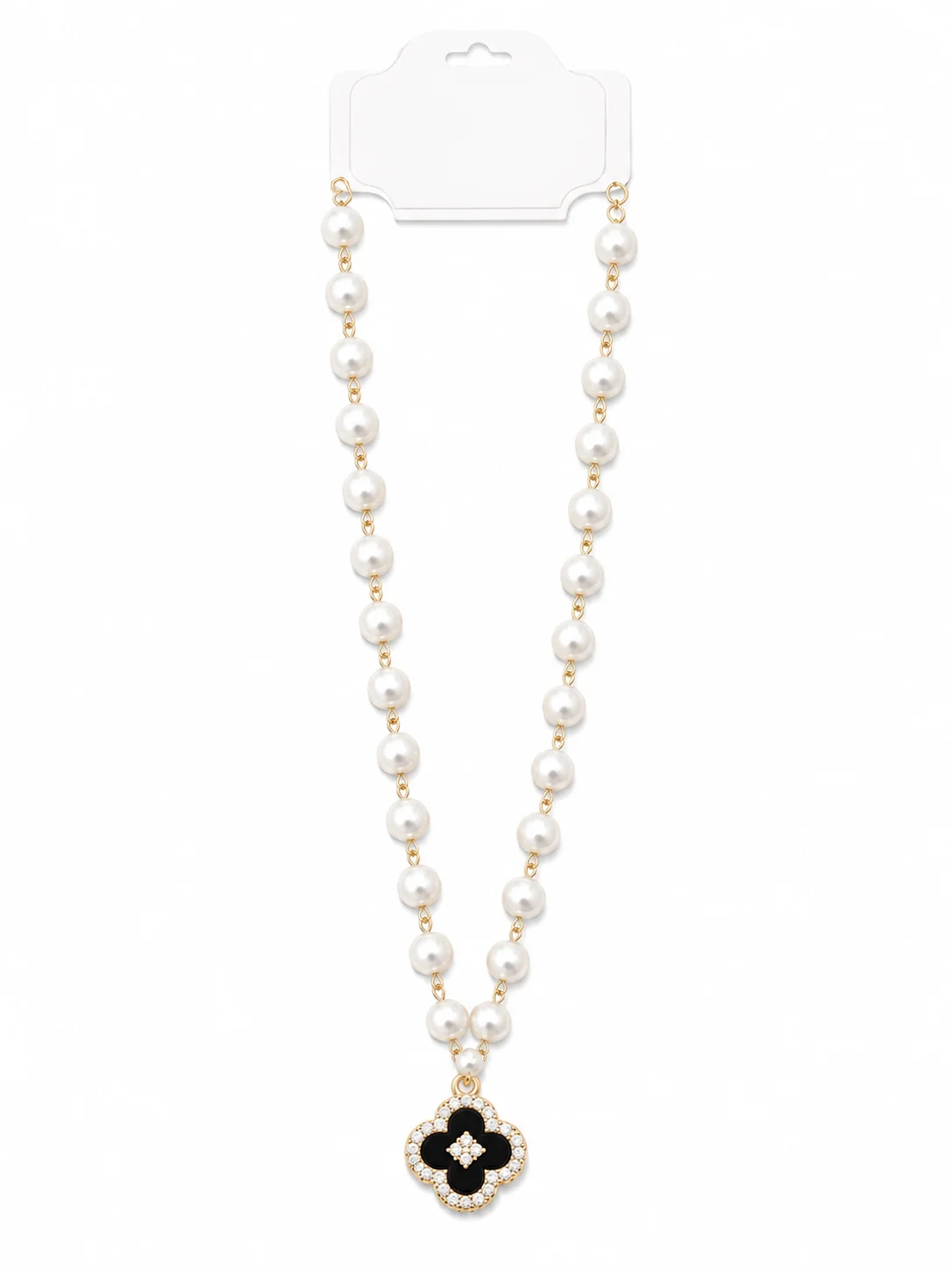 Luxury Pearl Clover Pendant Necklace