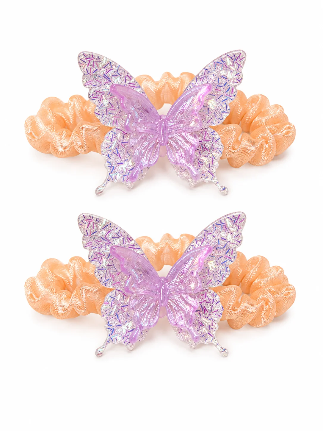 Glitter Crystal Butterfly Elastic Hair Ties