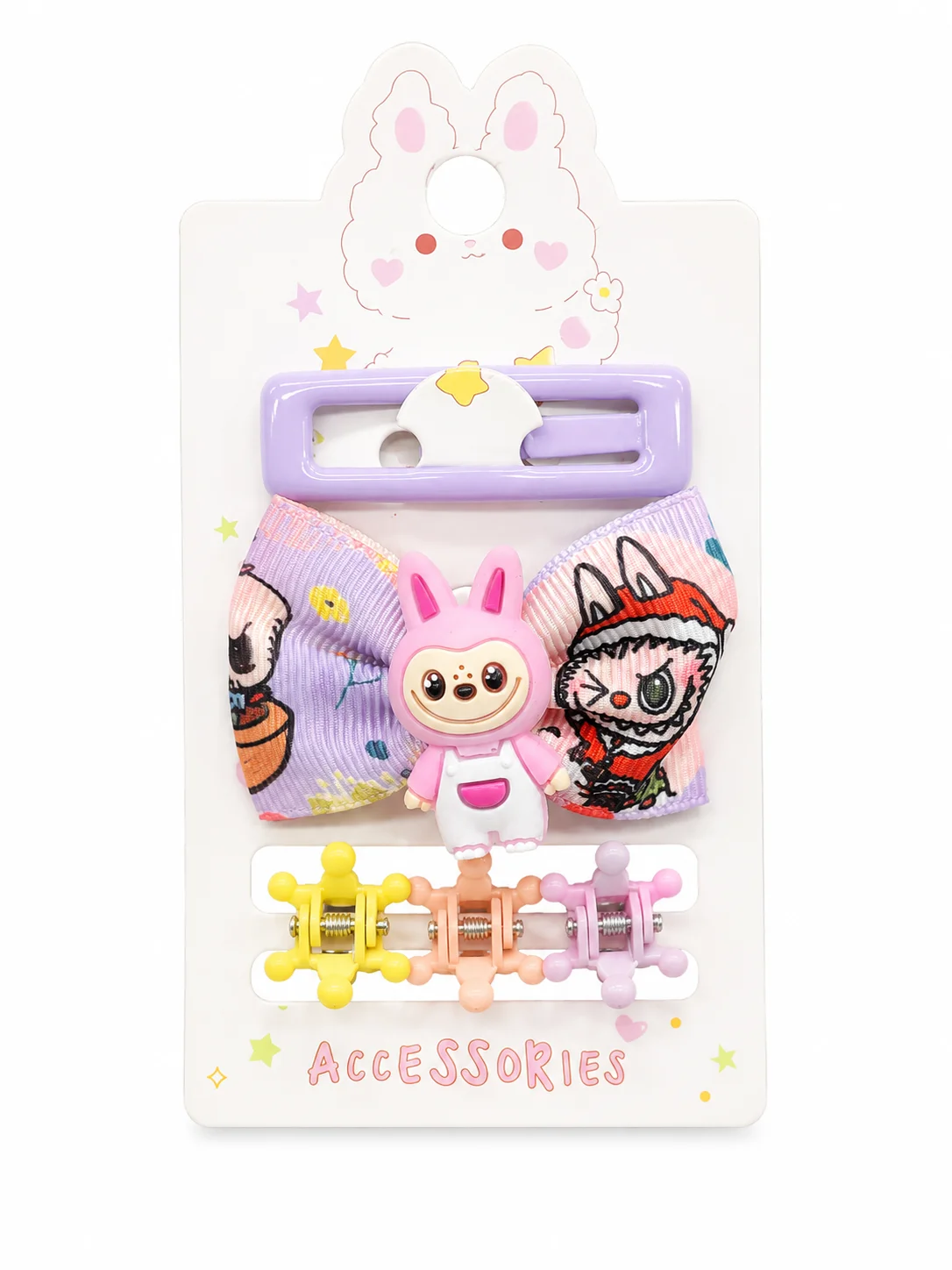 Bunny Bow Hair Accessories Set for Girls