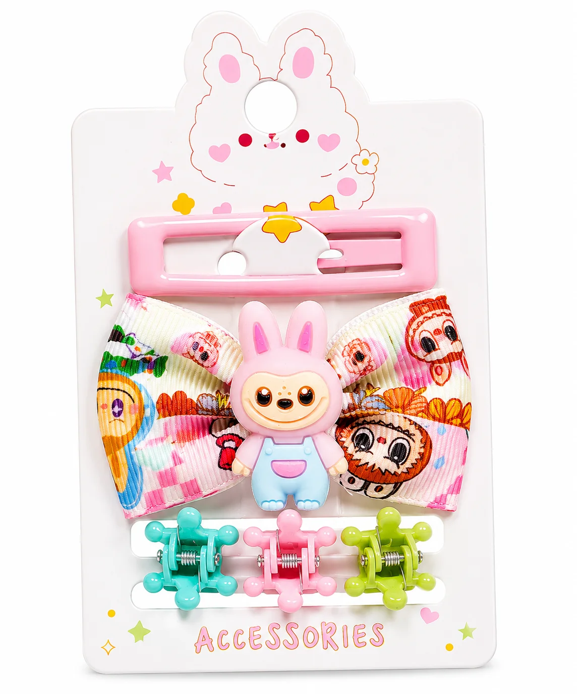 Bunny Bow Hair Accessories Set for Girls
