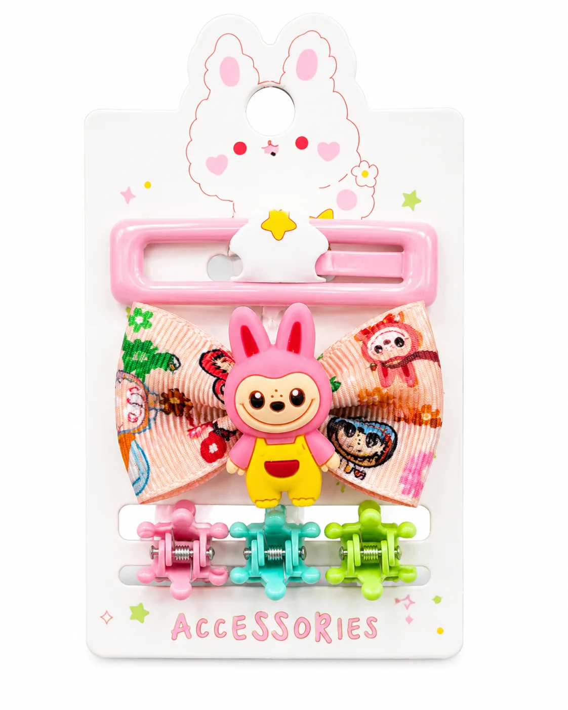 Bunny Bow Hair Accessories Set for Girls