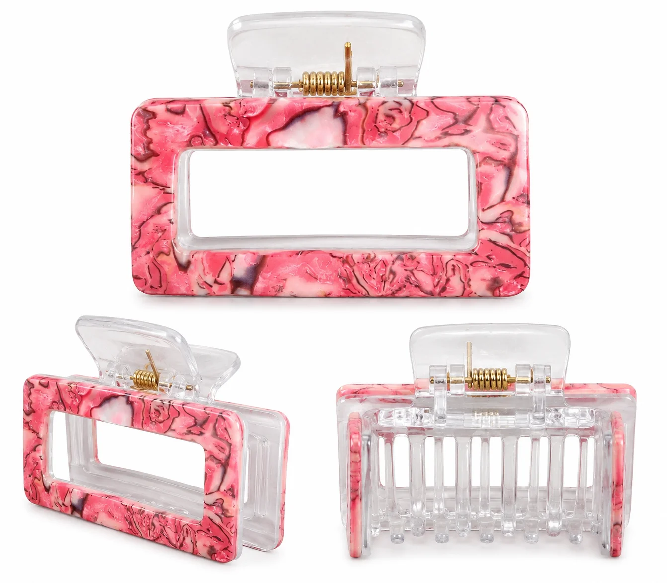 Pink Marble Rectangle Hair CATCHER M