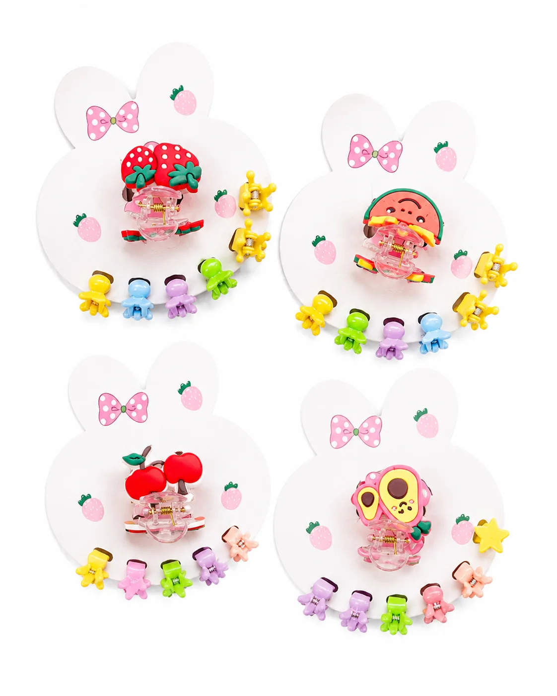 Fruit & Cartoon Hair Clip Set for Girls