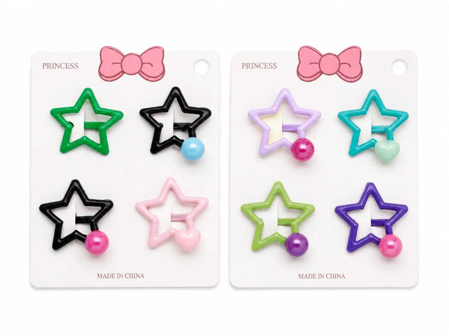 Colorful Star Hair Clip Set for Girls