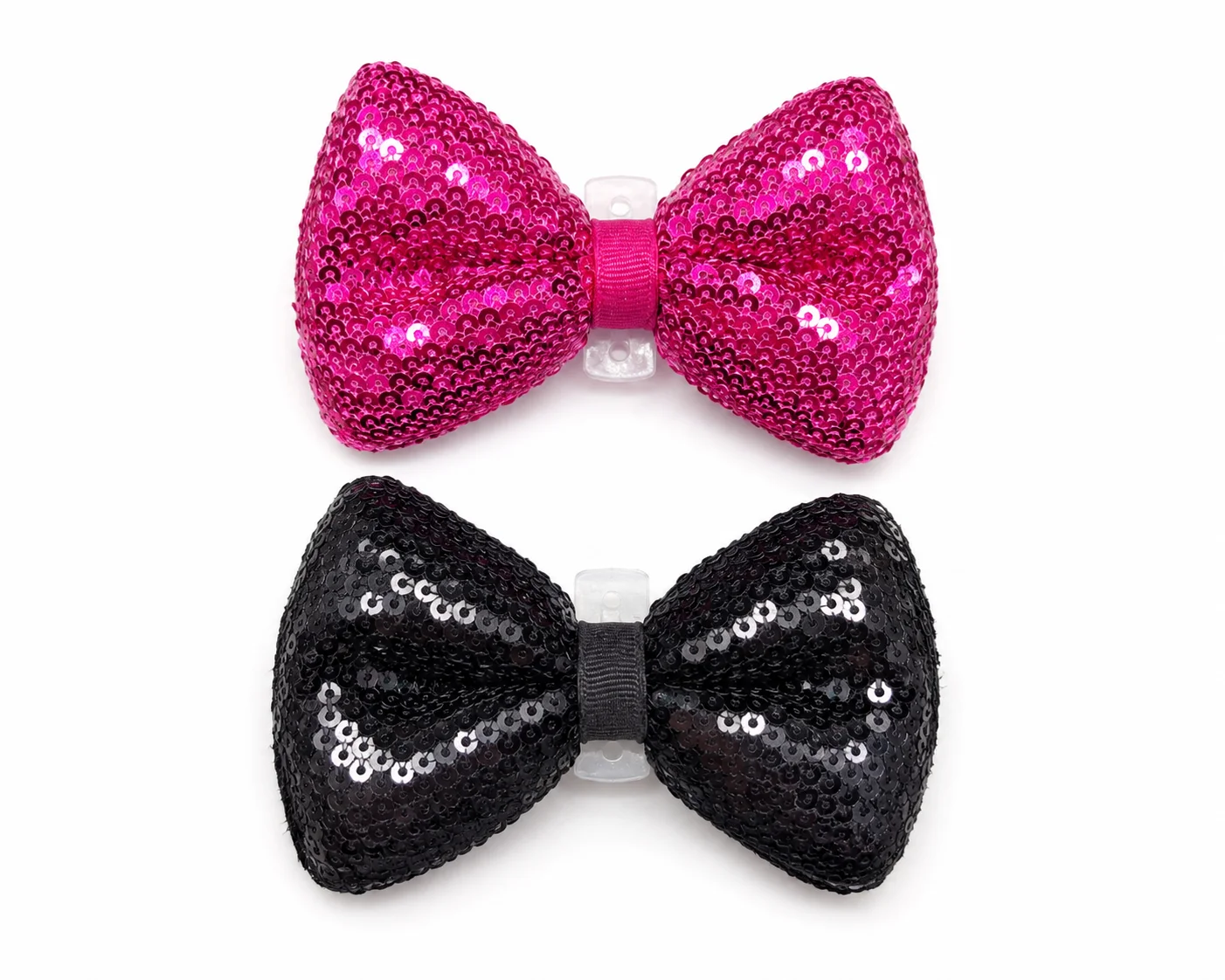 Sparkling Sequin Bow Hair Clips