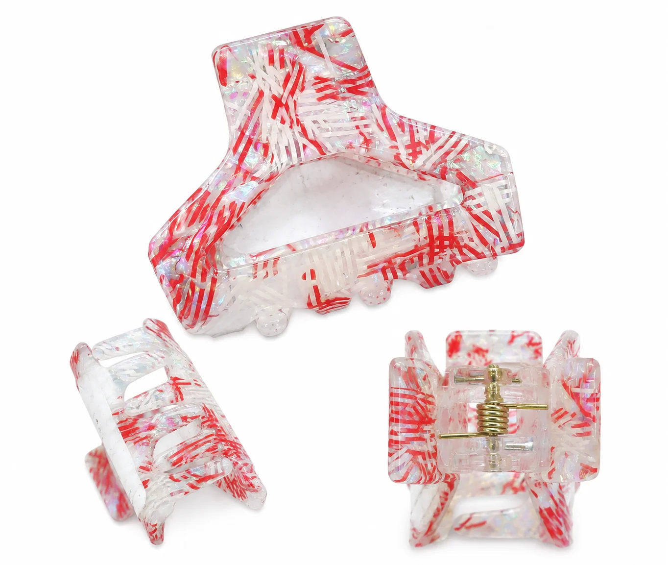 Red & White Marble Hair CATCHER
