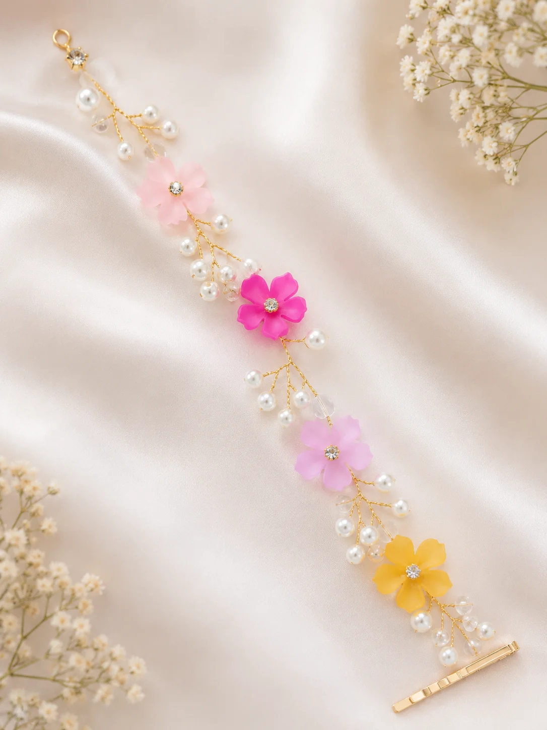 Elegant Floral Pearl Hair Vine – Bridal & Party Hair Accessory