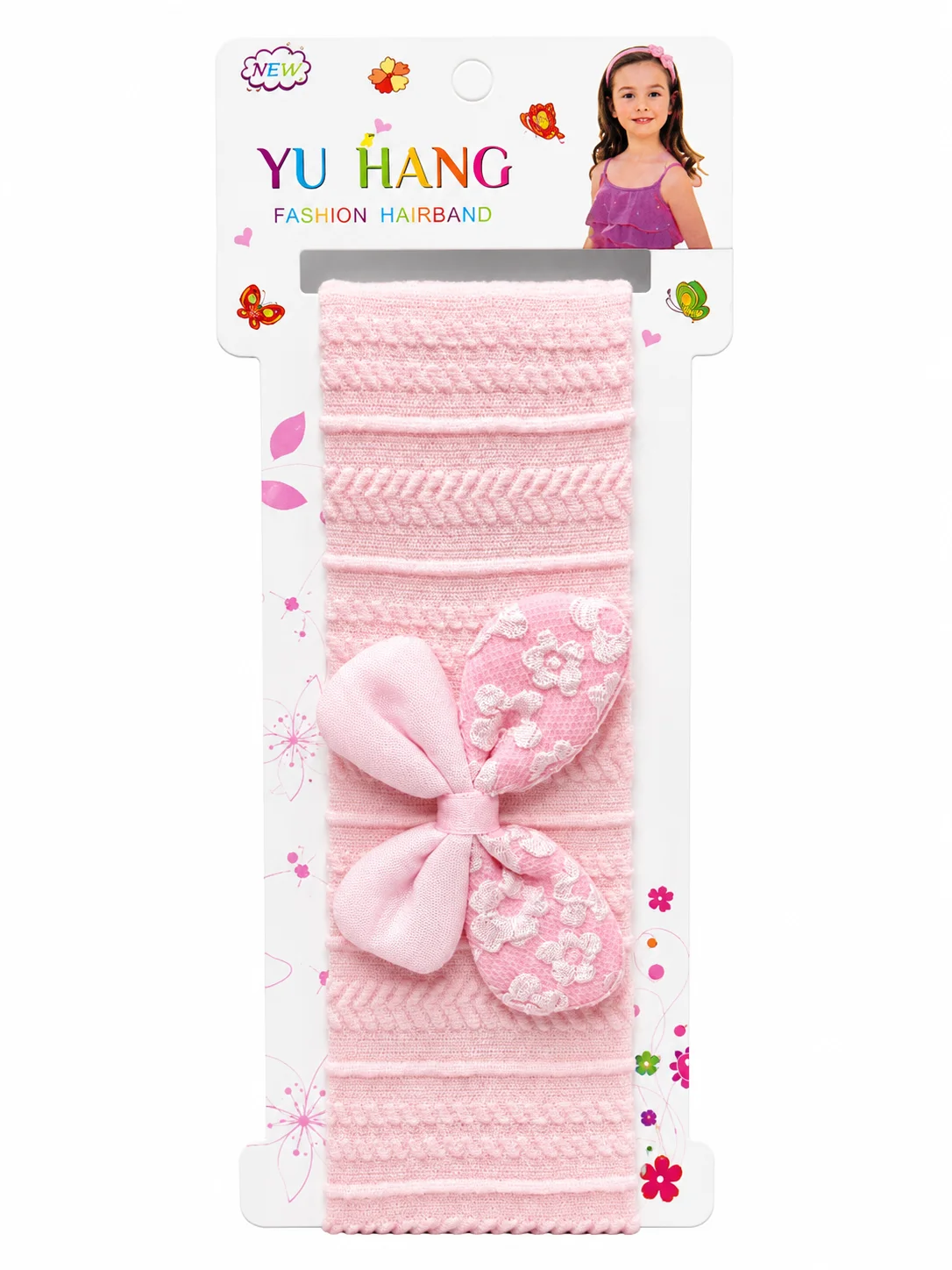 Baby Girls Bow Headband Set – Soft Stretch Nylon Hairbands