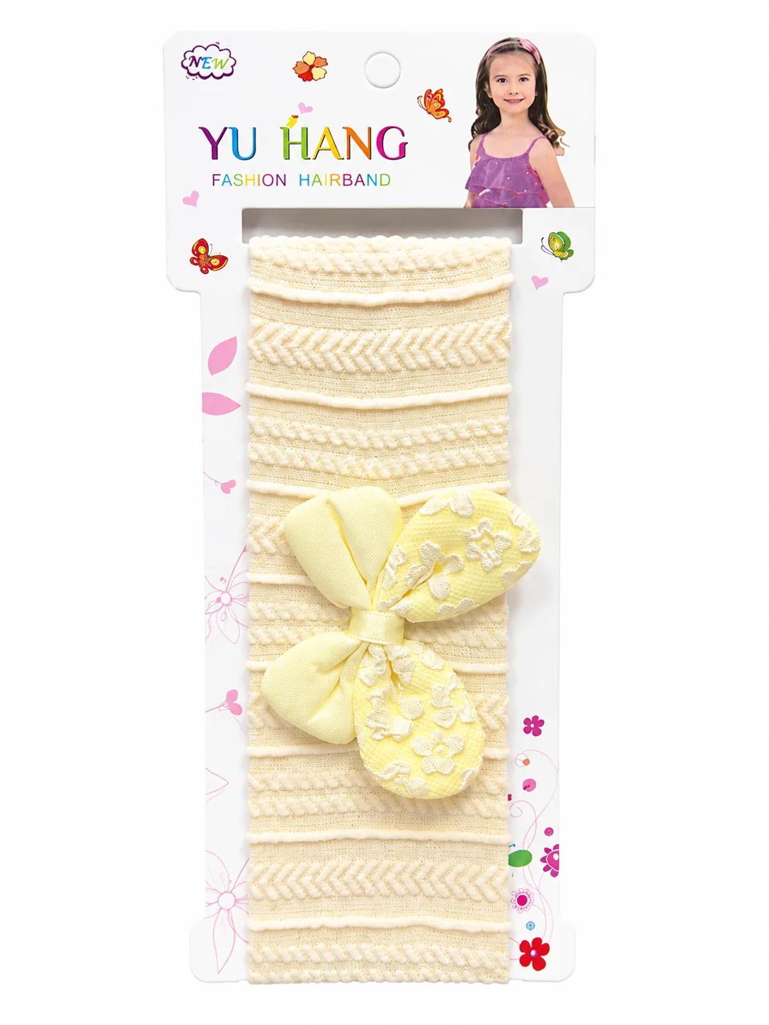 Baby Girls Bow Headband Set – Soft Stretch Nylon Hairbands