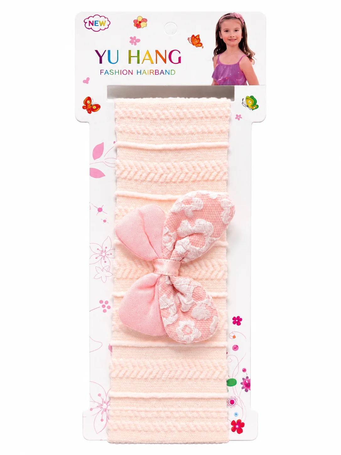 Baby Girls Bow Headband Set – Soft Stretch Nylon Hairbands