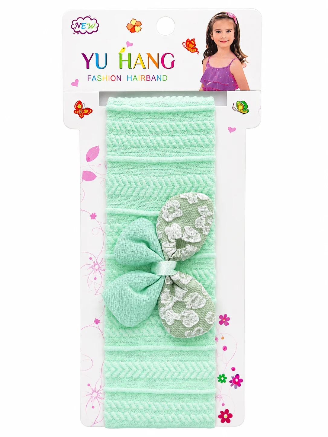 Baby Girls Bow Headband Set – Soft Stretch Nylon Hairbands