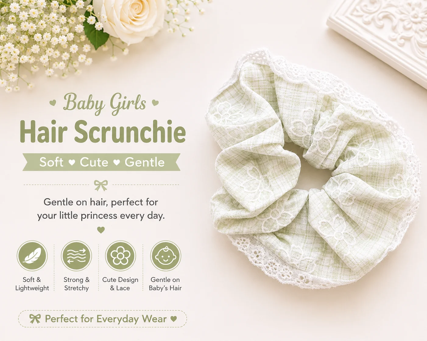 Soft Cotton Elastic Hair Bands (Pastel Colors)