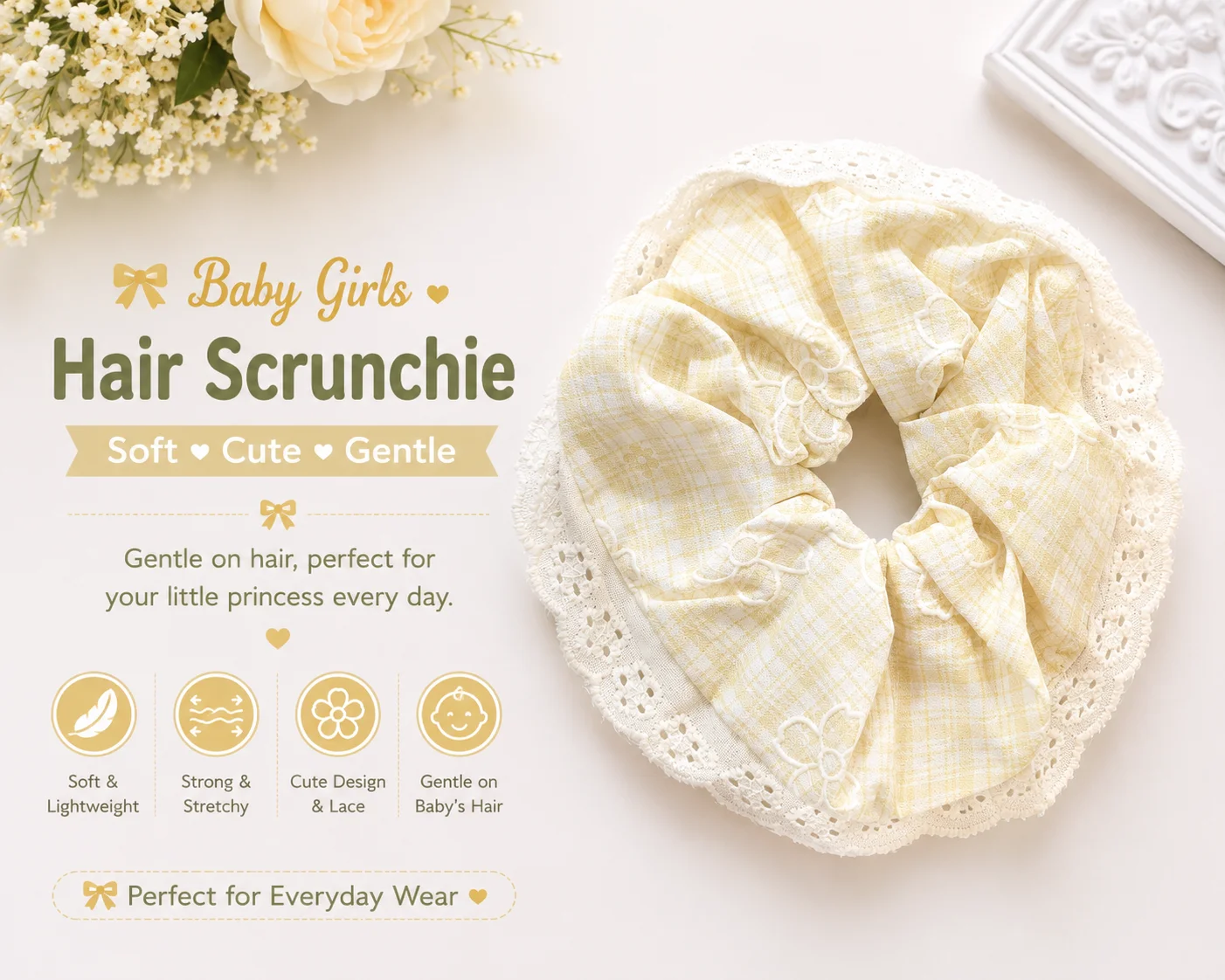 Soft Cotton Elastic Hair Bands (Pastel Colors)