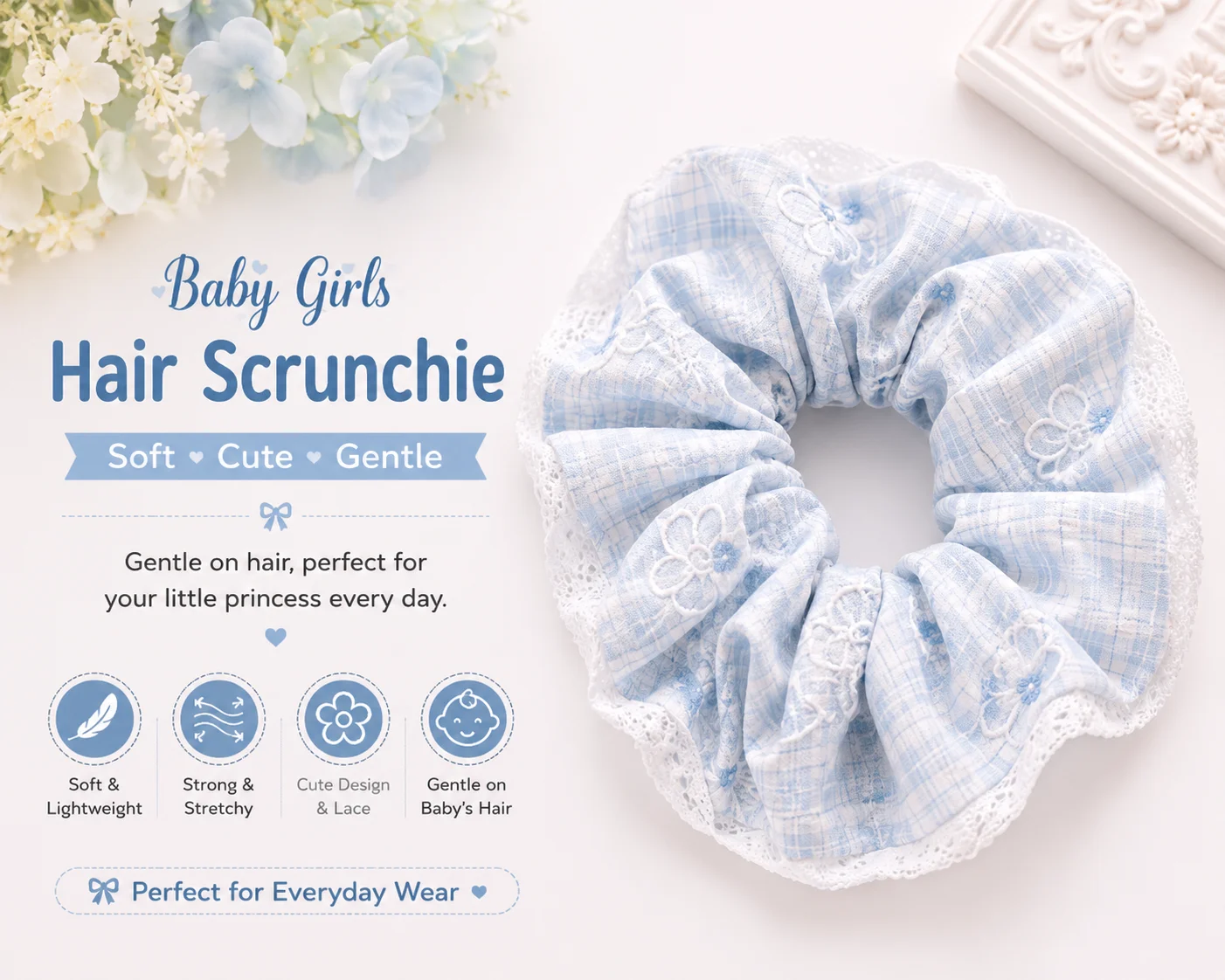 Soft Cotton Elastic Hair Bands (Pastel Colors)