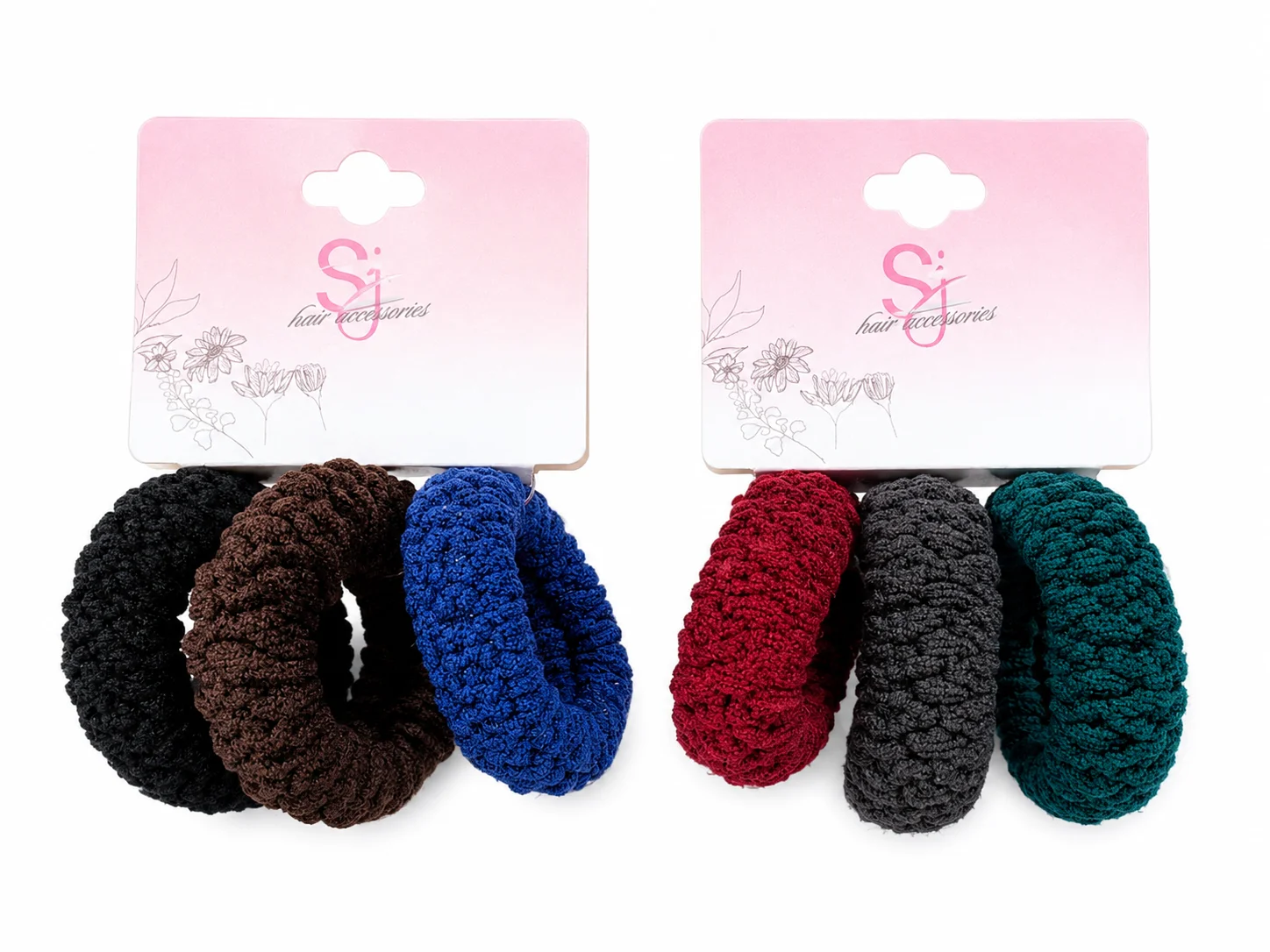 Knitted Hair Tie Set – Soft Elastic Ponytail Holders
