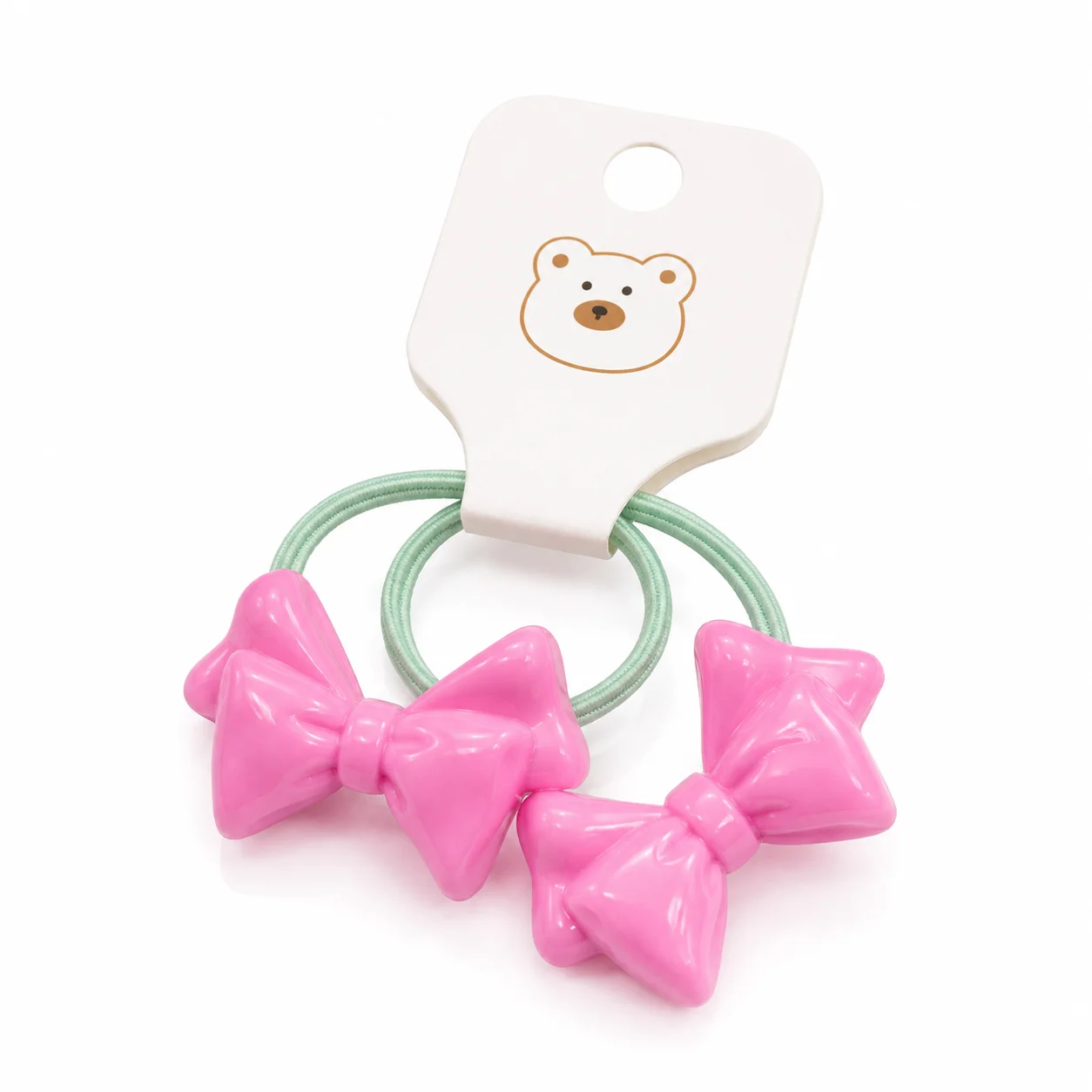 Cute Bow Hair Elastic Set for Girls – Multicolor Hair Ties