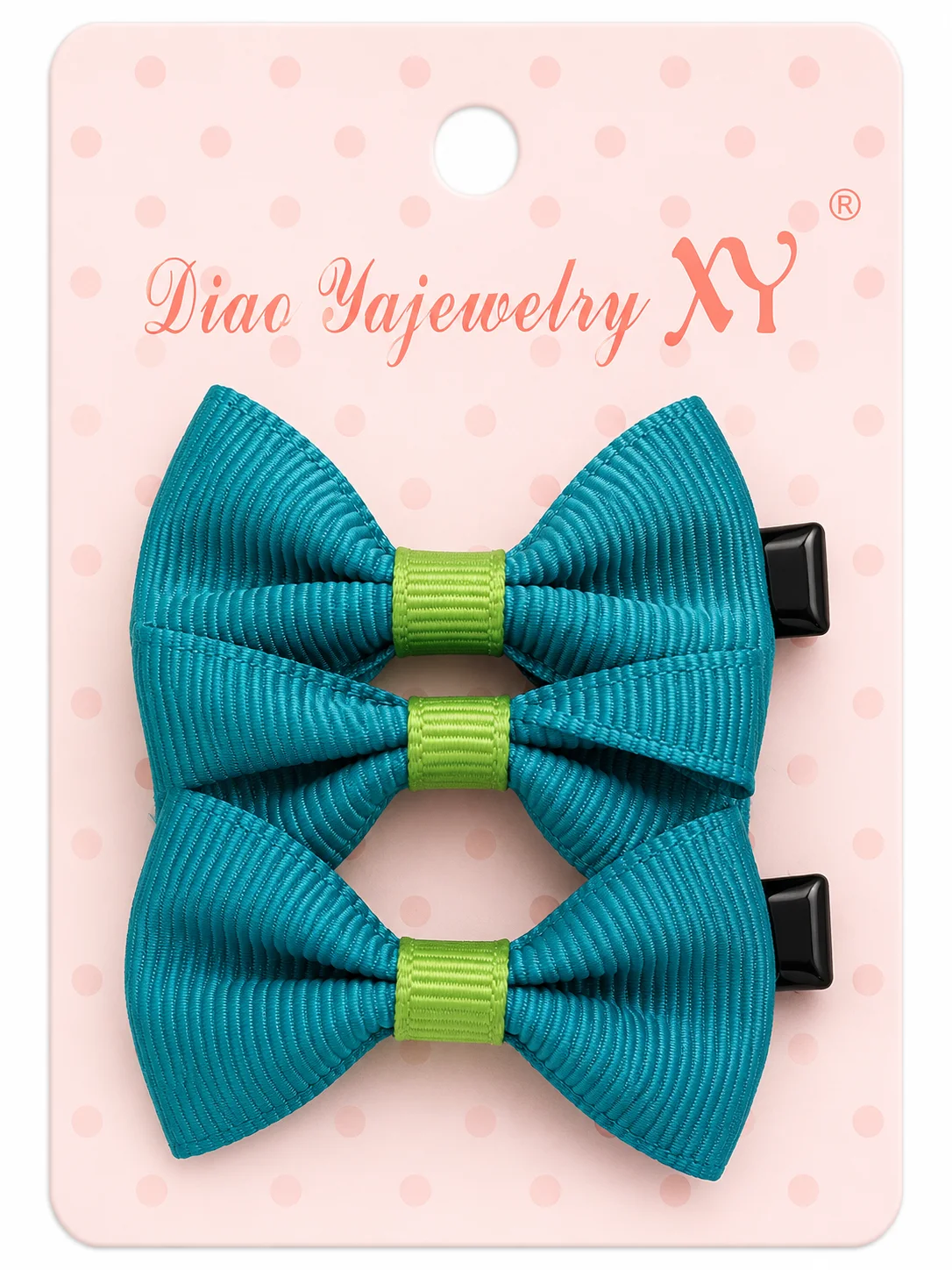 Girls Ribbon Bow Hair Clip Set – Colorful Alligator Hair Clips