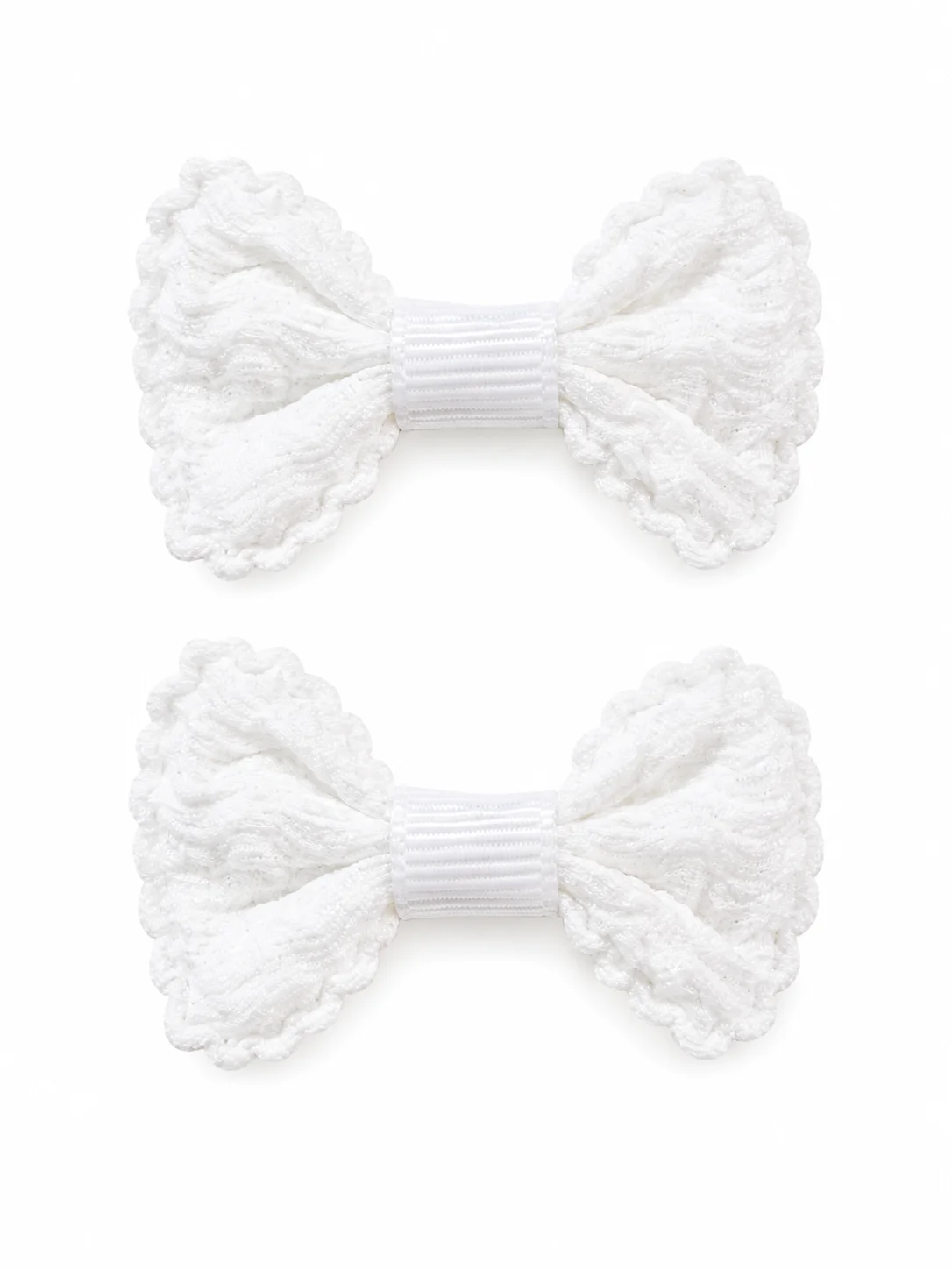 Baby Girls Soft Fabric Bow Hair Clips Set