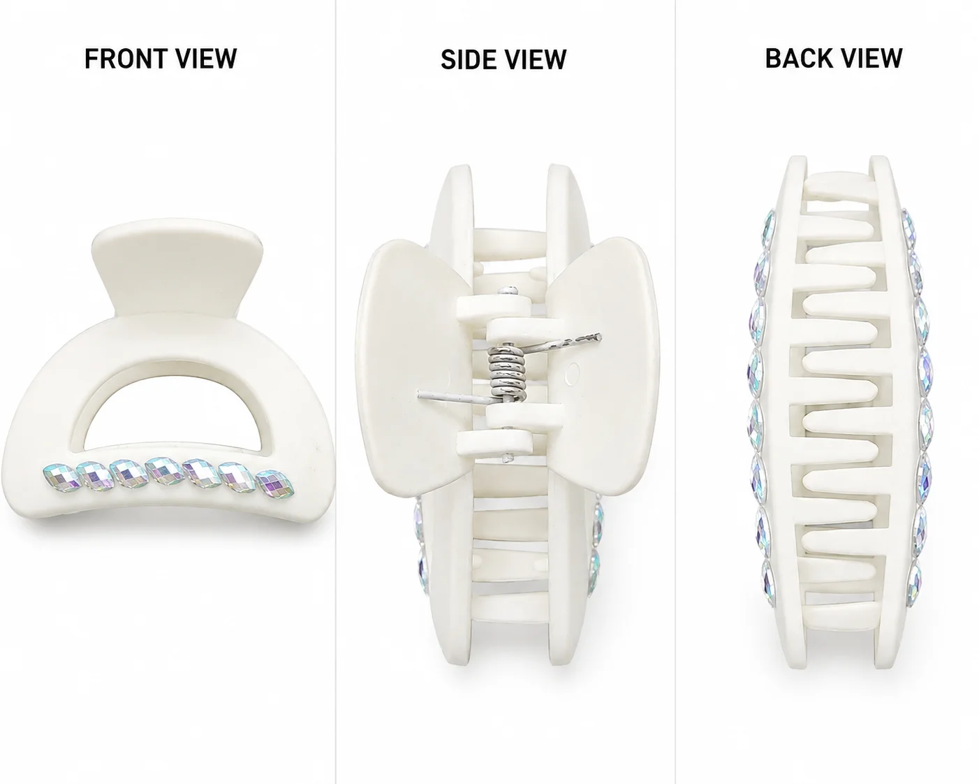 Elegant White Rhinestone Hair CATCHER
