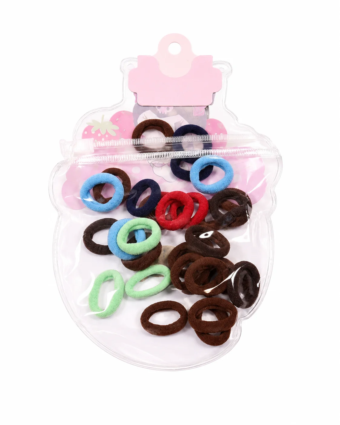 Kids Cartoon Hair Tie Set with Cute Storage Pouch