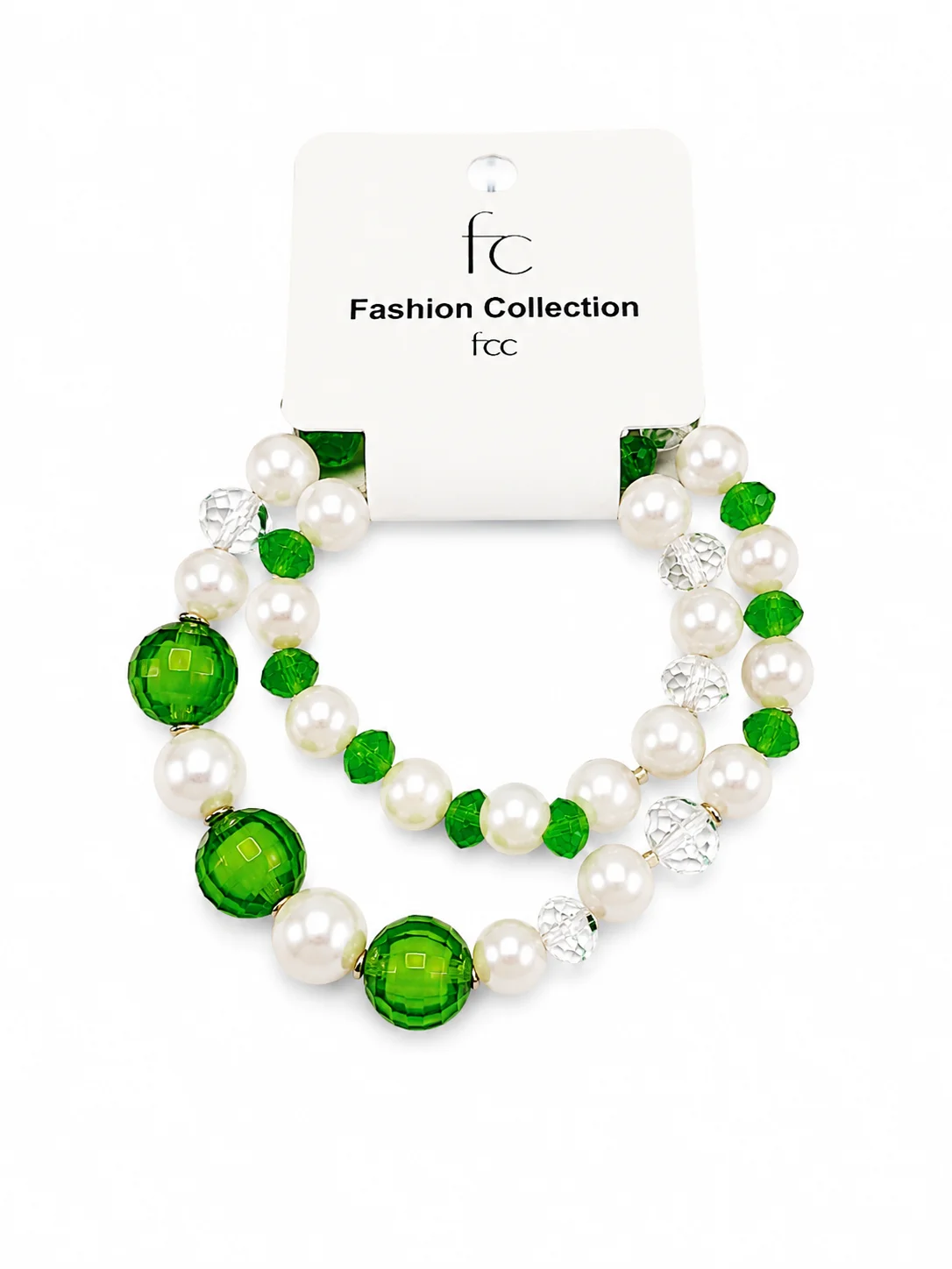 Elegant Green Pearl Beaded Bracelet Set for Girls & Women
