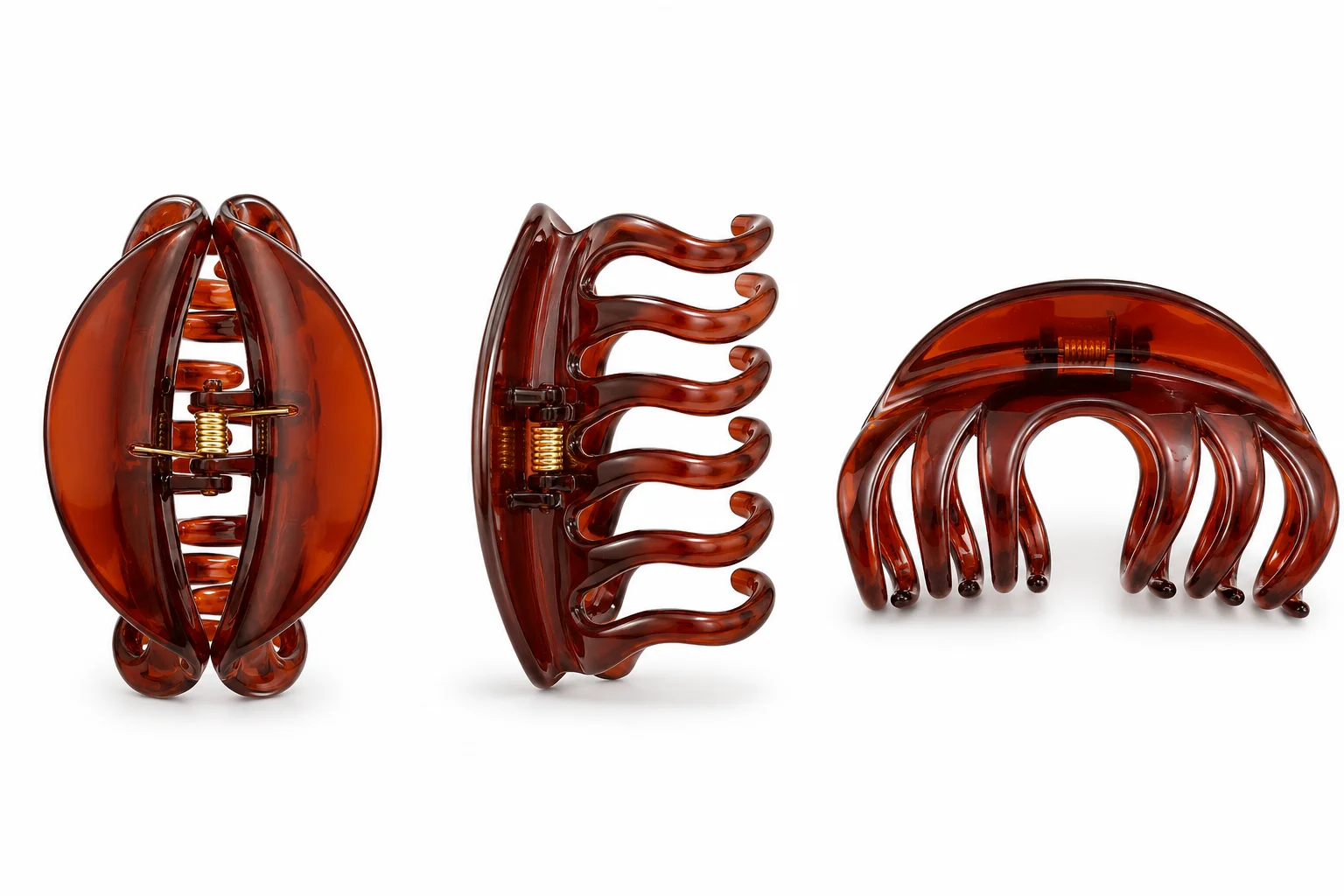3-Piece Acrylic Hair Claw Clip Set –  Hair Clamps for Women