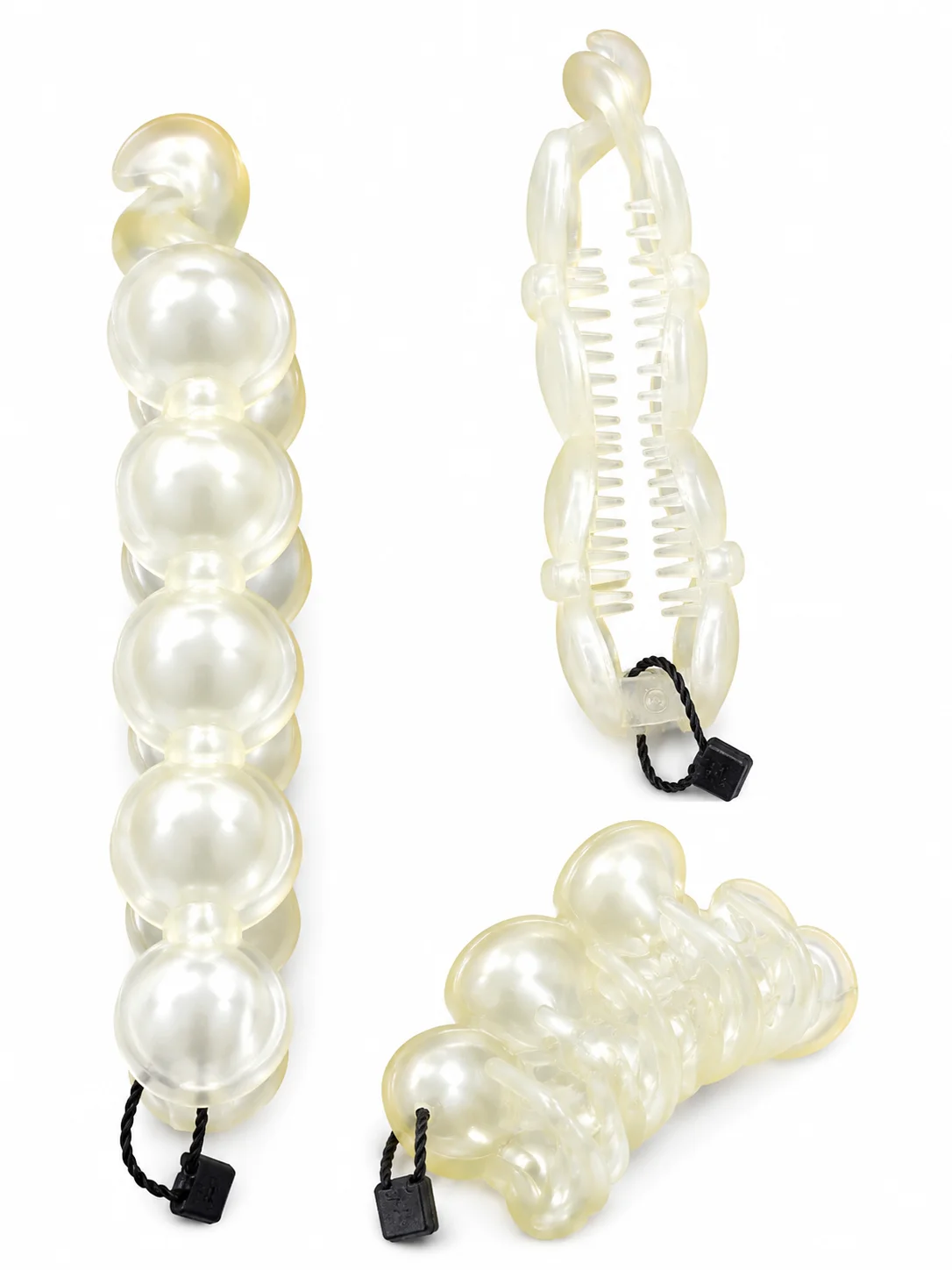 Ivory White Banana Hair Clamp
