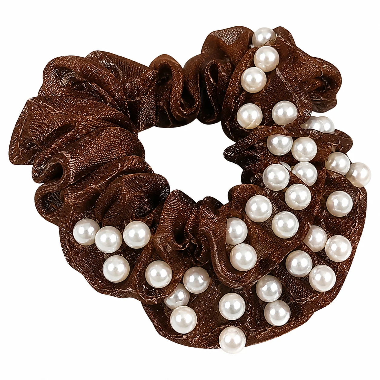 Color Pearl Organza Hair Scrunchies Set