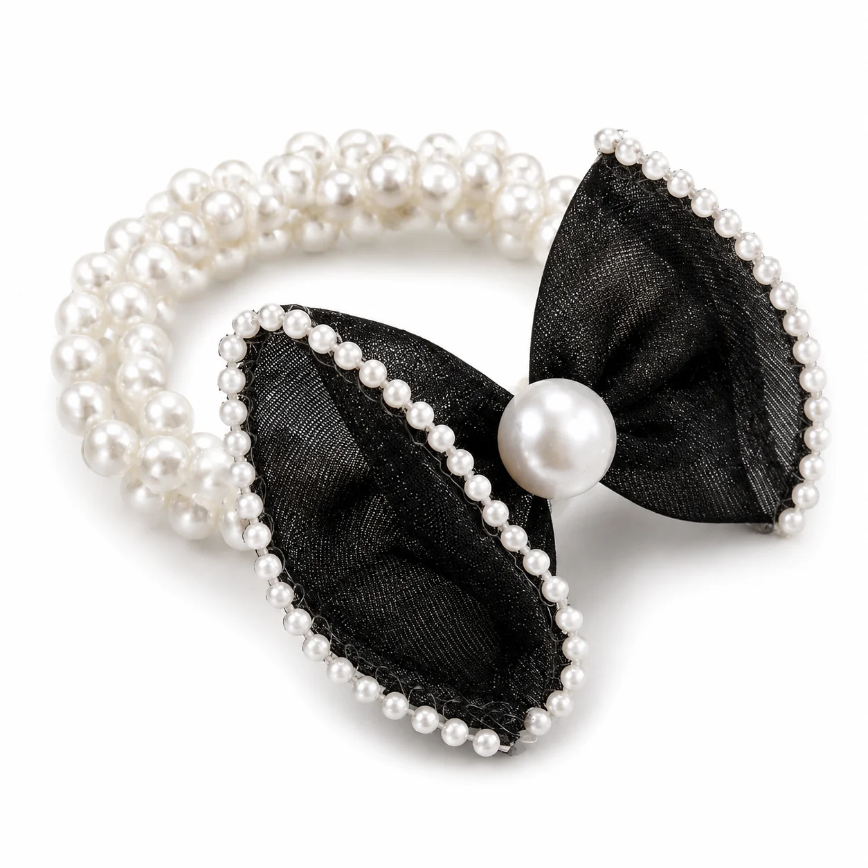 Black Organza Ribbon Scrunchie