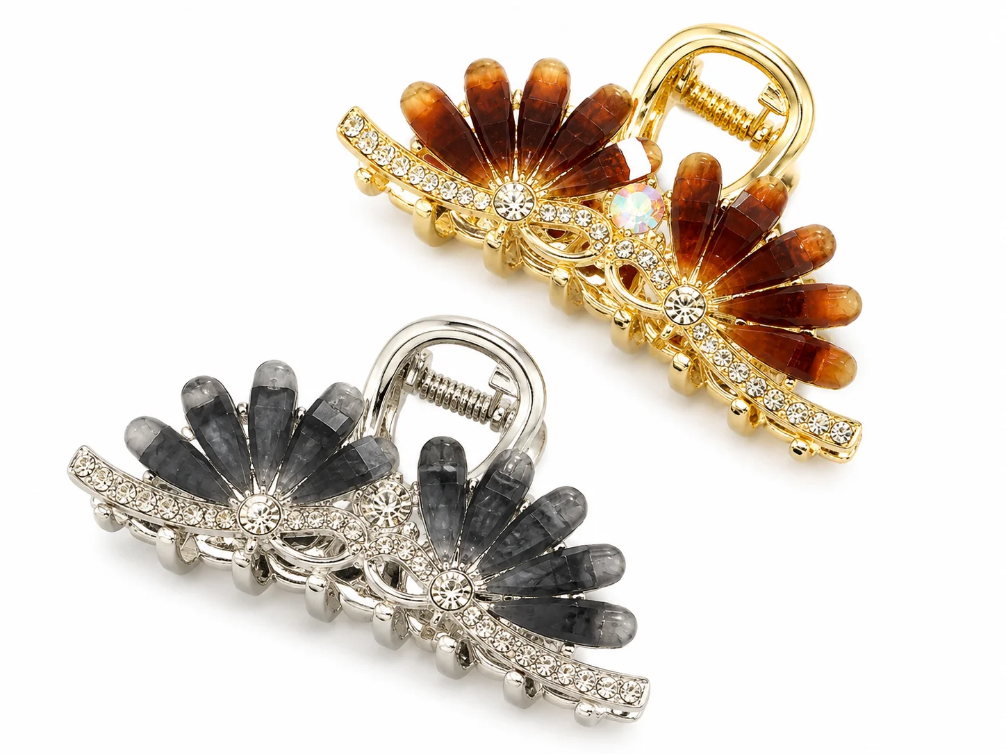 Elegant Crystal Flower Hair Catcher – Fashion Hair Accessory for Women