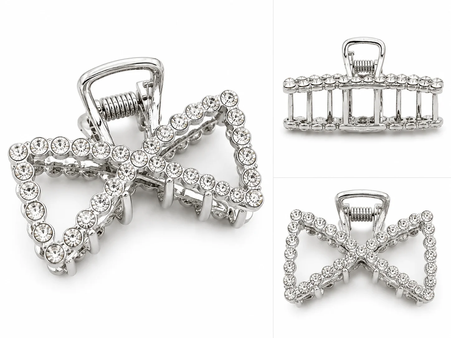 Piece Crystal Bow Hair CATCHER