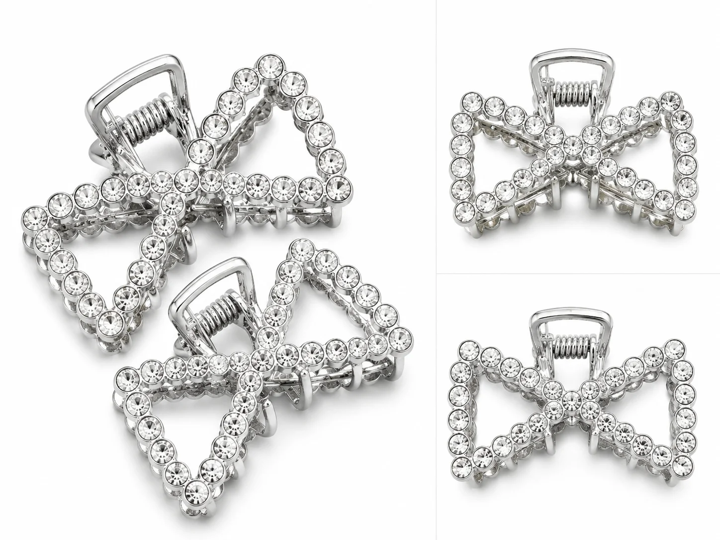 Piece Crystal Bow Hair CATCHER
