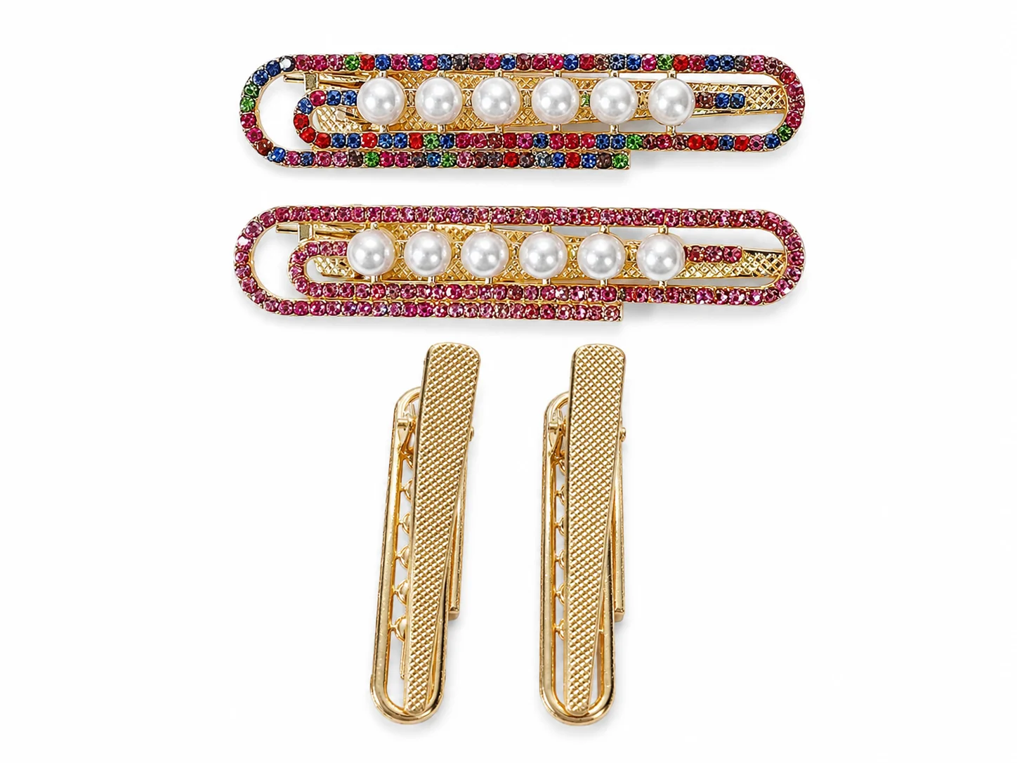 Luxury Pearl & Rhinestone Hair Clip Set – 2 Pieces