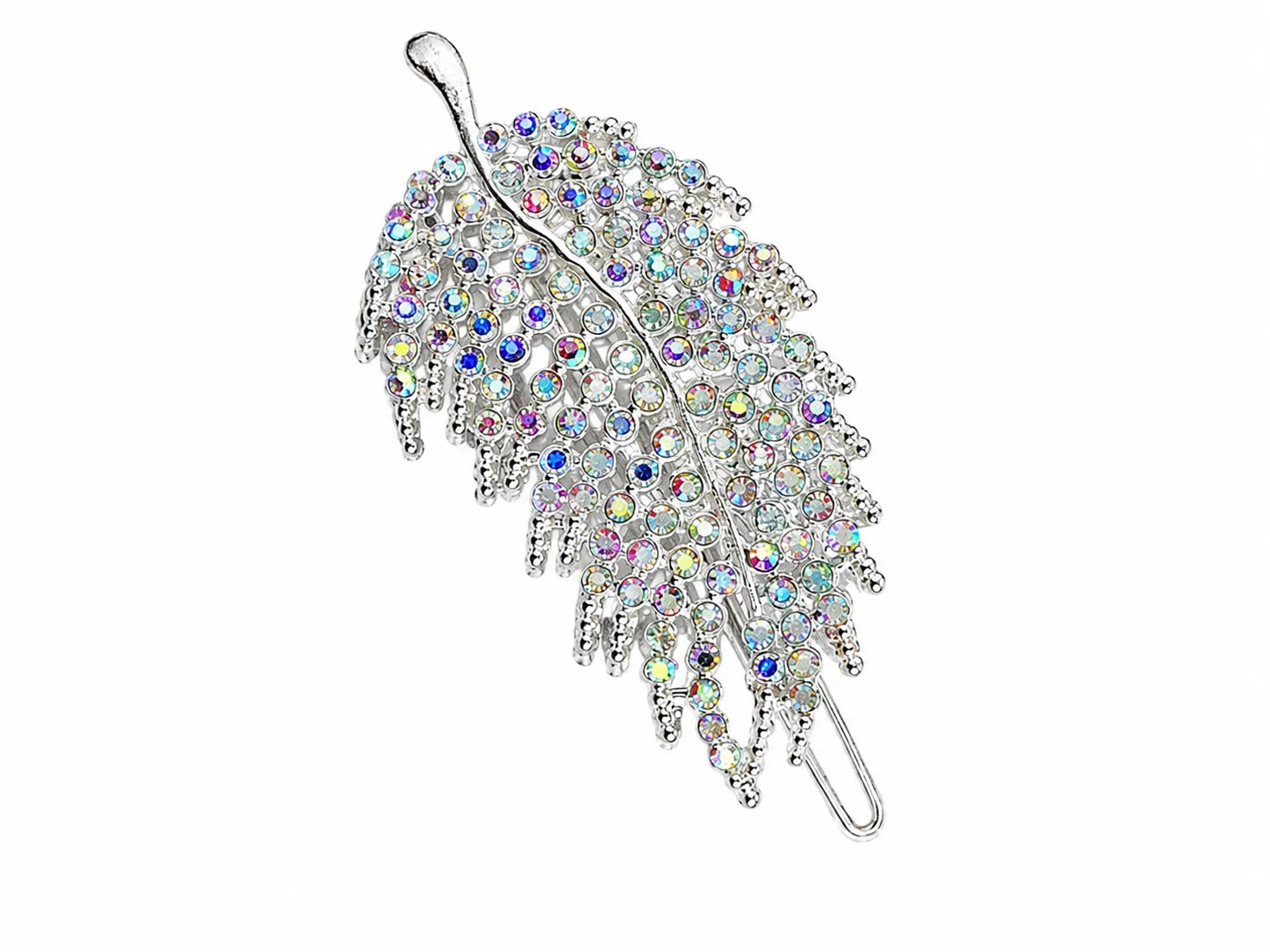 Luxury Crystal Leaf Hair Clip