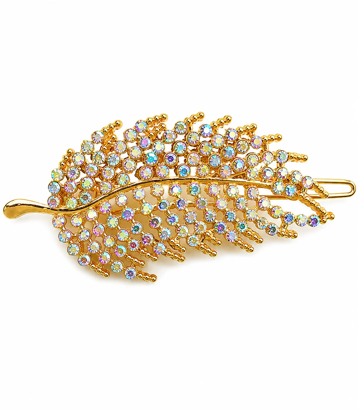 Luxury Crystal Leaf Hair Clip