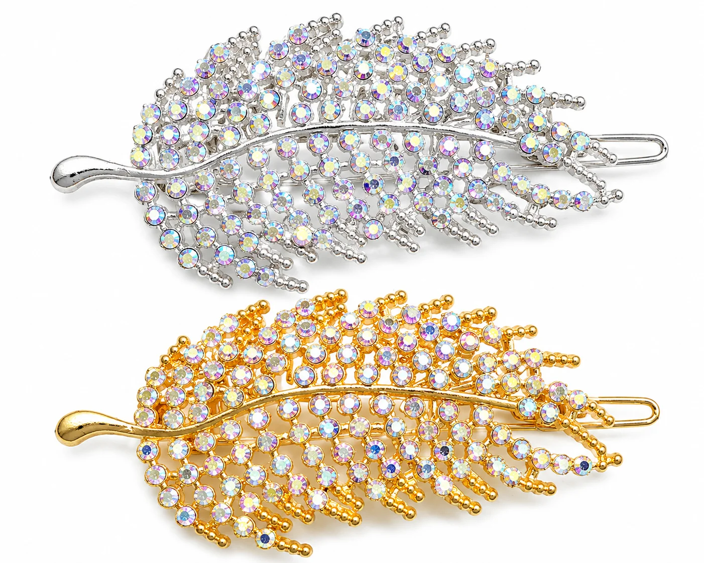 Luxury Crystal Leaf Hair Clip