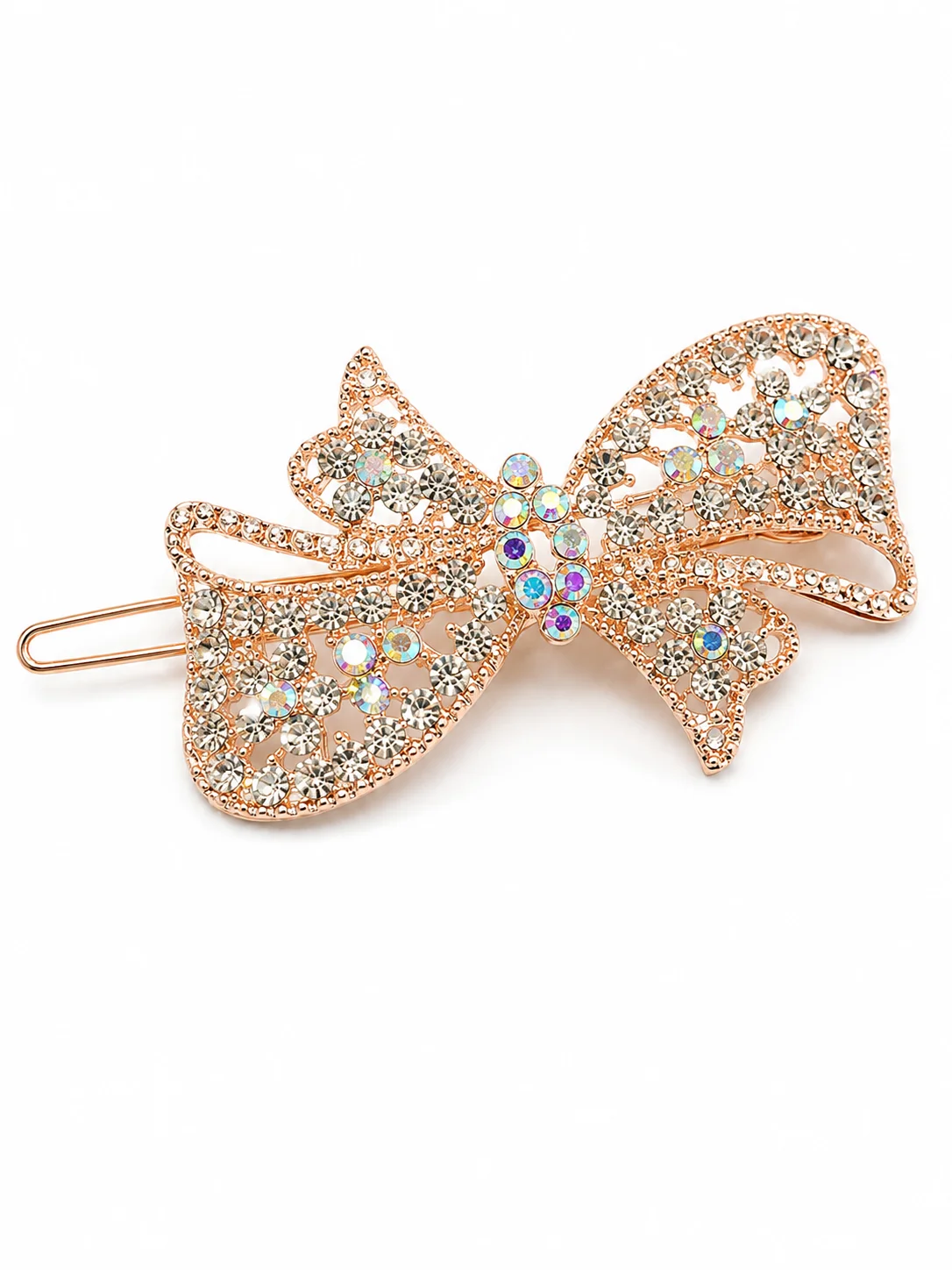 Luxury Rose Gold Bow Hair Clip