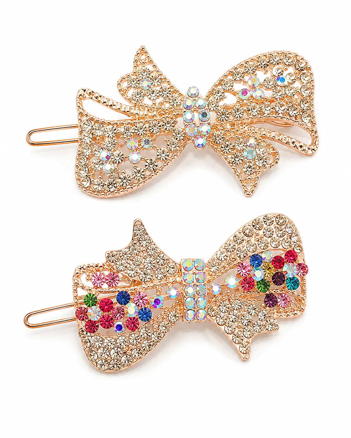 Luxury Rose Gold Bow Hair Clip