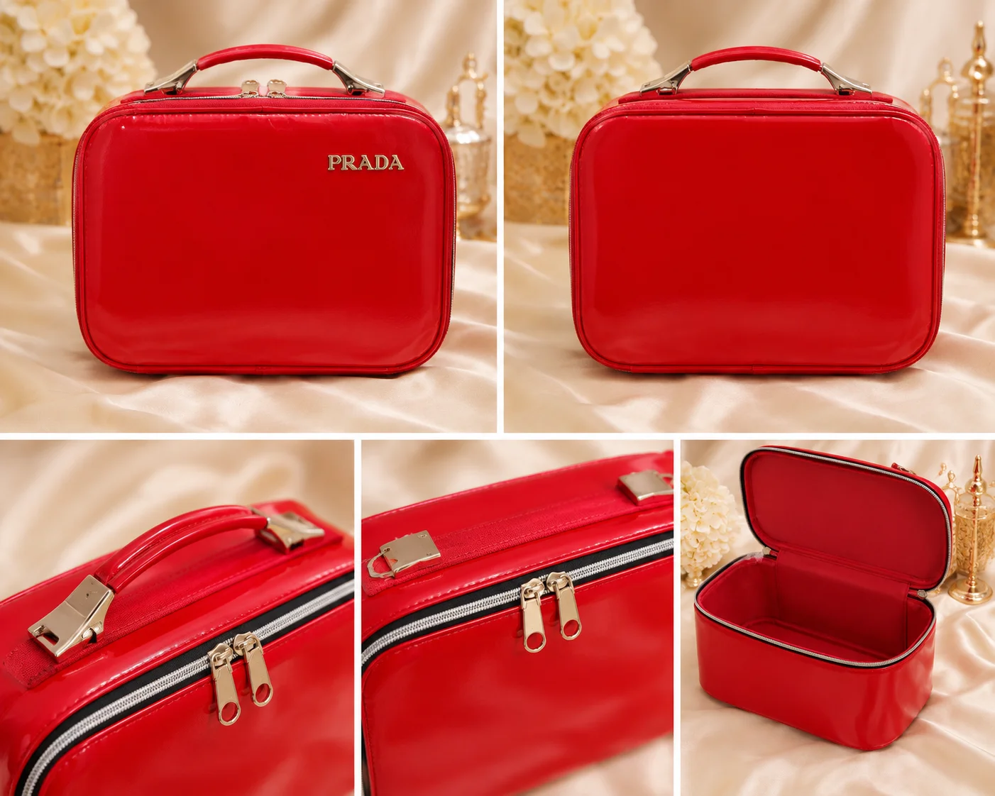 5 Colors Luxury Makeup Vanity Bag Set | Portable Cosmetic Organizer | Travel Beauty Case
