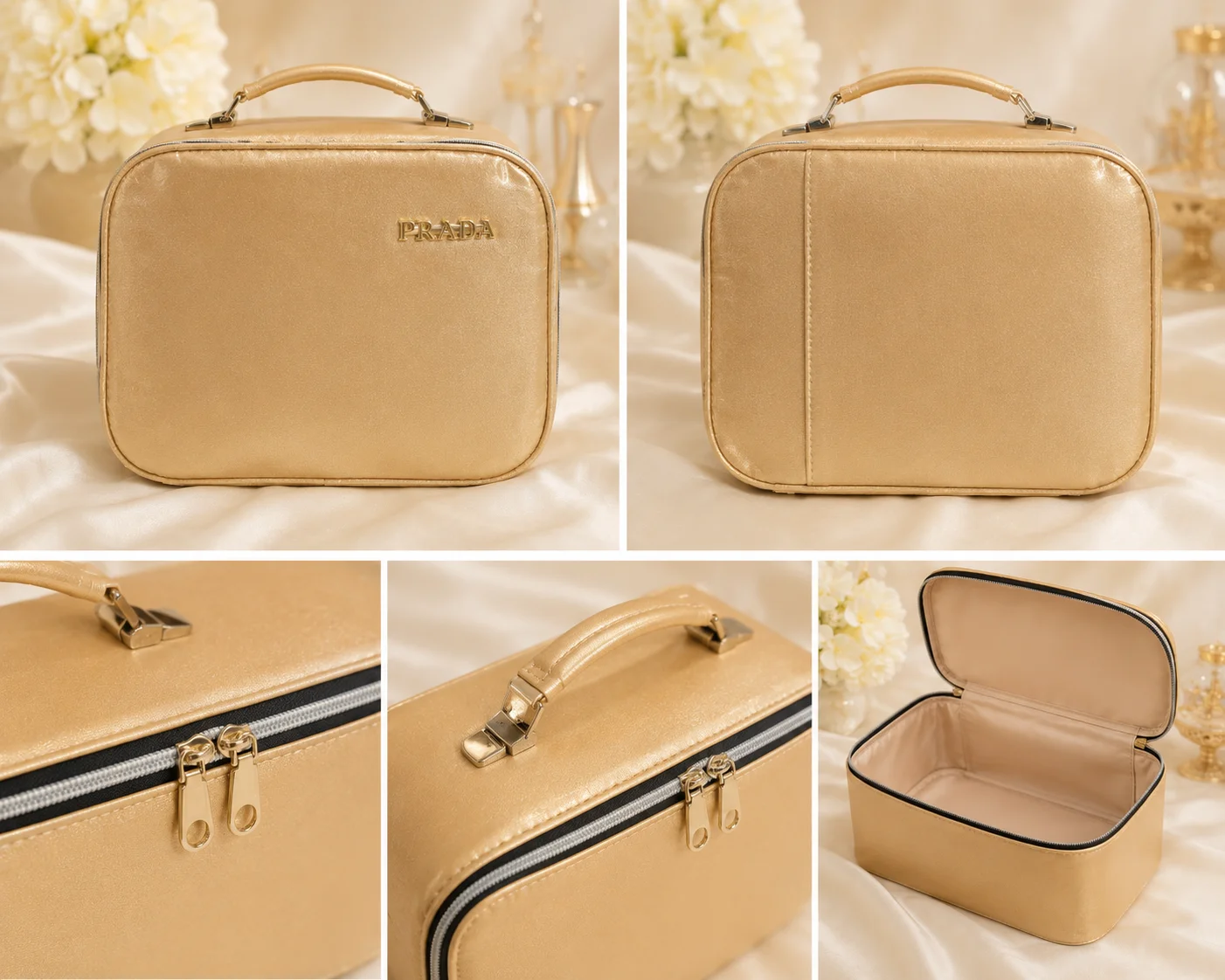 5 Colors Luxury Makeup Vanity Bag Set | Portable Cosmetic Organizer | Travel Beauty Case