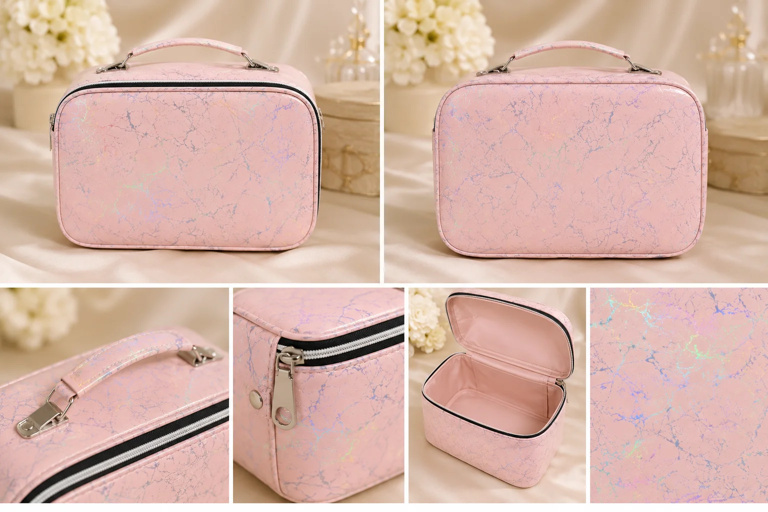 5 Colors Luxury Makeup Vanity Bag Set | Portable Cosmetic Organizer | Travel Beauty Case