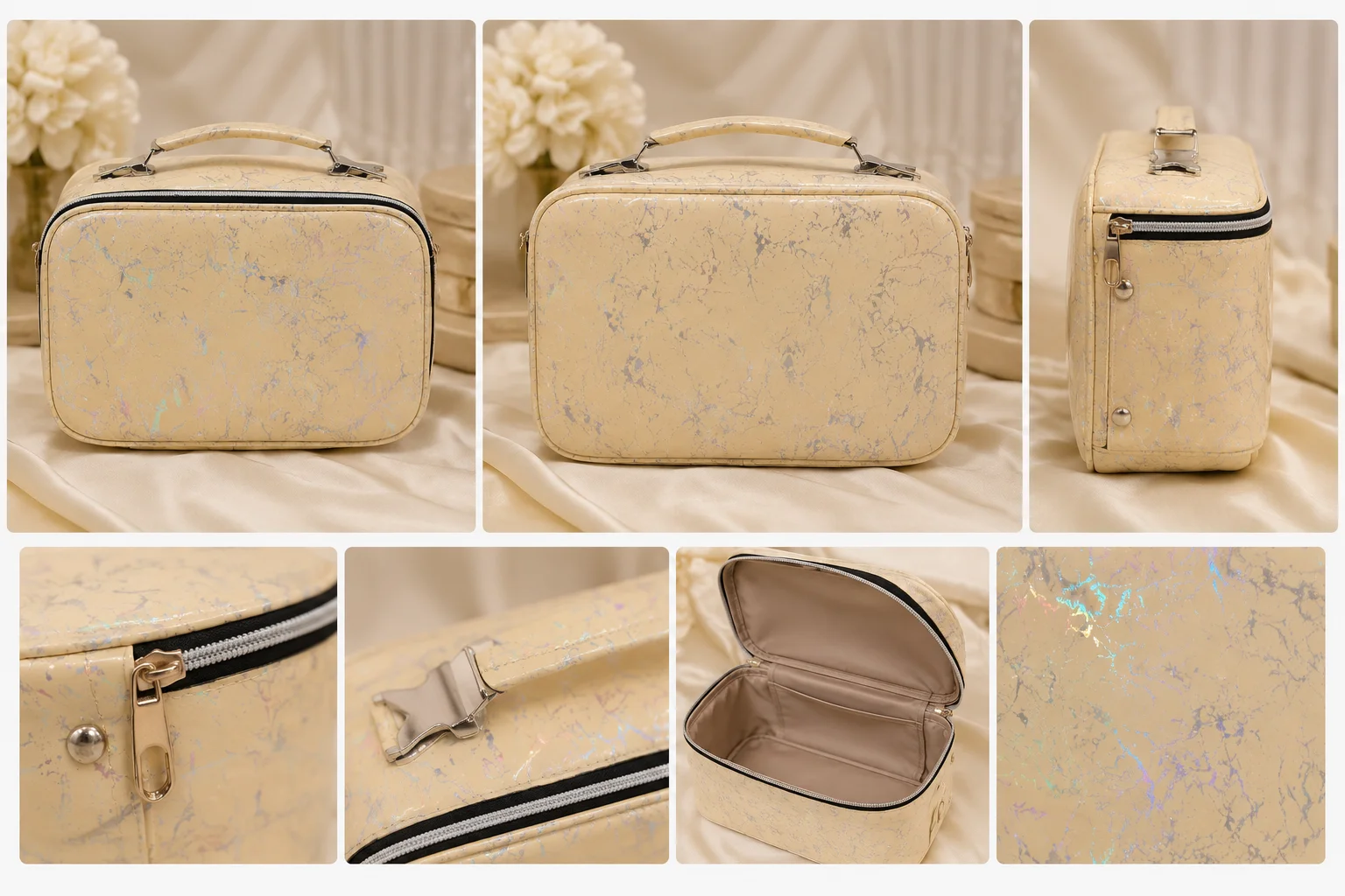 5 Colors Luxury Makeup Vanity Bag Set | Portable Cosmetic Organizer | Travel Beauty Case