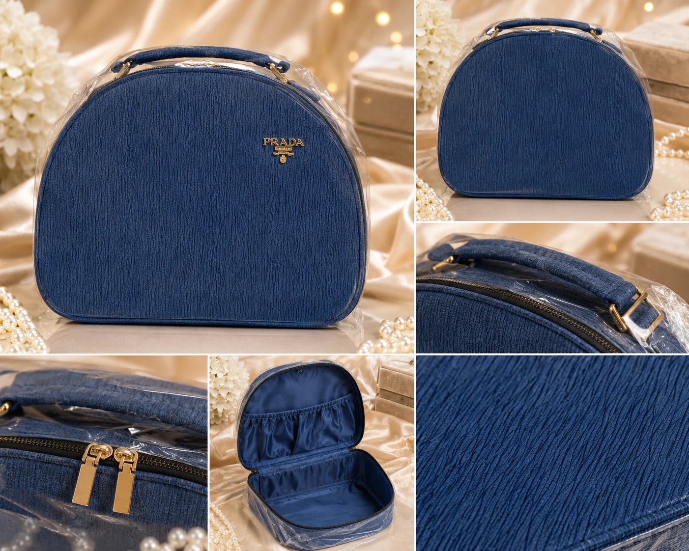 Luxury Travel & Cosmetic Organizer Bag – 2 Color Collection (Navy Blue & Red)
