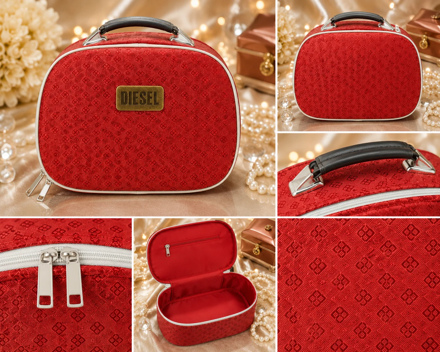 Luxury Red Cosmetic & Makeup Travel Bag – Premium Multi-Purpose Organizer